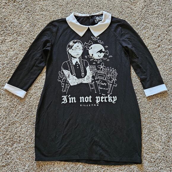 Killstar Dresses & Skirts - Killstar Dress Womens Size XL‎ Collar Long Sleeve Goth Witchy Wednesday Addams